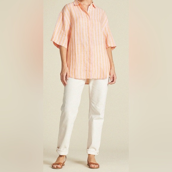 NEW SET Trovata 2 PIECES Sienna Shirt & Brigette Bandeau Top S Creamsicle Stripe - Picture 6 of 14